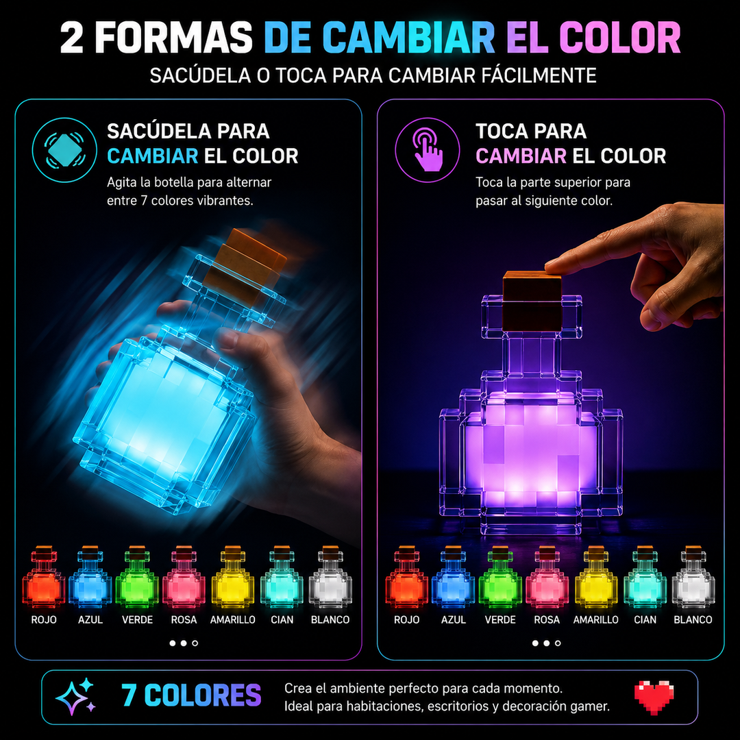 Poción Minecraft 7 Colores